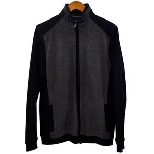 Ragman Full Zip Up Knit Sweater Navy Blue Size Large